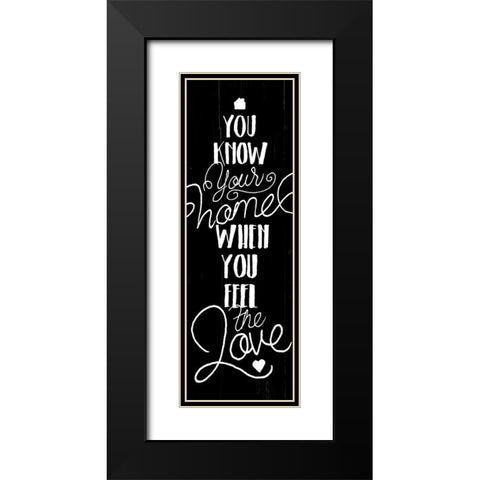Home Love Black Modern Wood Framed Art Print with Double Matting by Villa, Mlli