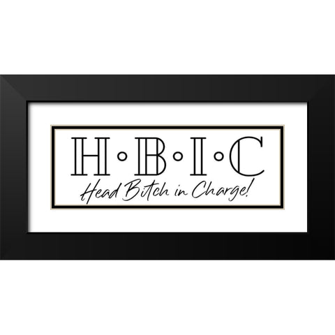HBIC Black Modern Wood Framed Art Print with Double Matting by Villa, Mlli