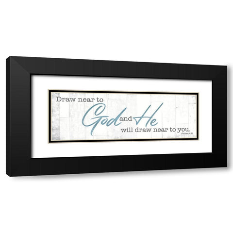 Draw Near Black Modern Wood Framed Art Print with Double Matting by Villa, Mlli