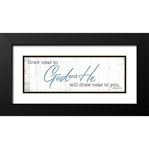 Draw Near Black Modern Wood Framed Art Print with Double Matting by Villa, Mlli