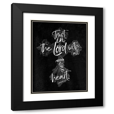 Trust Lord Black Modern Wood Framed Art Print with Double Matting by Villa, Mlli