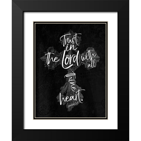 Trust Lord Black Modern Wood Framed Art Print with Double Matting by Villa, Mlli