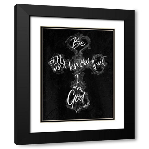 I Am God Black Modern Wood Framed Art Print with Double Matting by Villa, Mlli