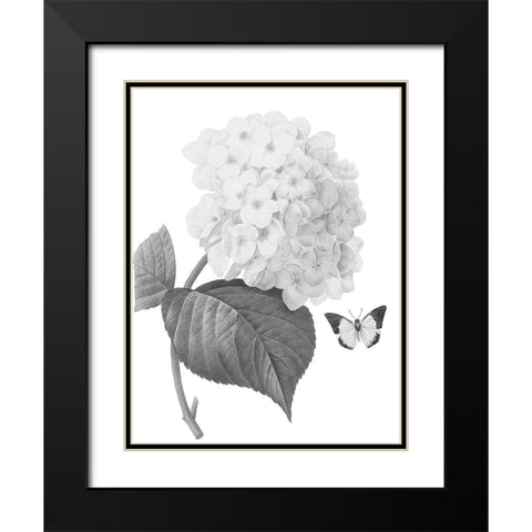 Greyscale Floral Four Black Modern Wood Framed Art Print with Double Matting by Villa, Mlli
