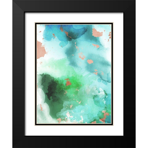 Abstract Watercolors Black Modern Wood Framed Art Print with Double Matting by Villa, Mlli