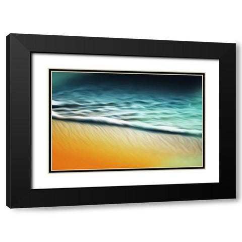 Water Abstracts Black Modern Wood Framed Art Print with Double Matting by Villa, Mlli