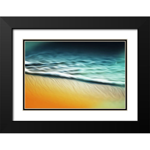 Water Abstracts Black Modern Wood Framed Art Print with Double Matting by Villa, Mlli