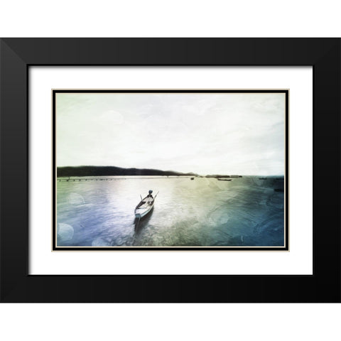Fell Out To Sea Black Modern Wood Framed Art Print with Double Matting by Villa, Mlli