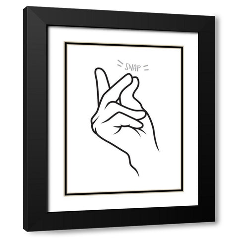 Snap Black Modern Wood Framed Art Print with Double Matting by Villa, Mlli