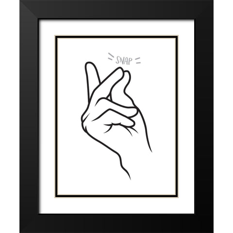 Snap Black Modern Wood Framed Art Print with Double Matting by Villa, Mlli