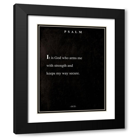 Psalm Book Page Black Modern Wood Framed Art Print with Double Matting by Villa, Mlli