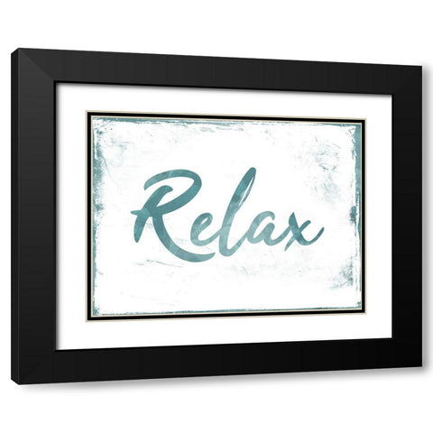 Relax Black Modern Wood Framed Art Print with Double Matting by Villa, Mlli