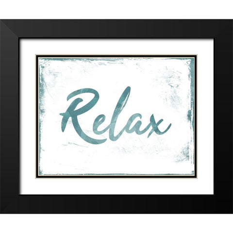 Relax Black Modern Wood Framed Art Print with Double Matting by Villa, Mlli