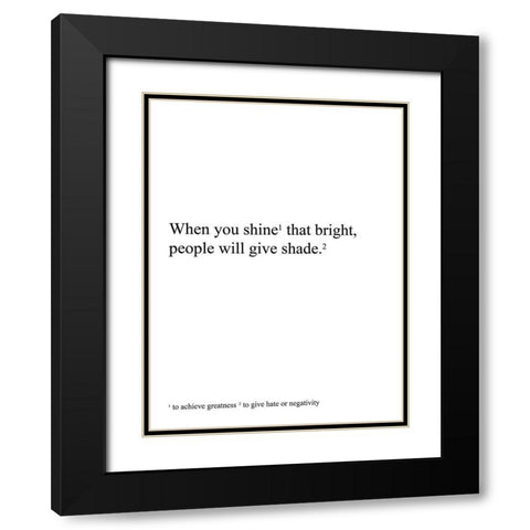Shine Black Modern Wood Framed Art Print with Double Matting by Villa, Mlli