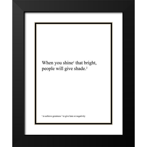 Shine Black Modern Wood Framed Art Print with Double Matting by Villa, Mlli