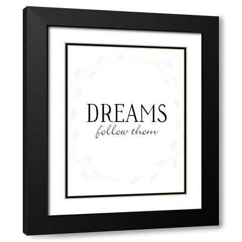 Dreams Black Modern Wood Framed Art Print with Double Matting by Villa, Mlli