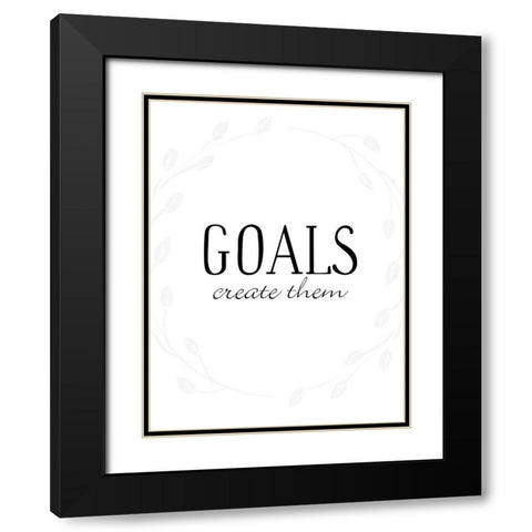 Goals Black Modern Wood Framed Art Print with Double Matting by Villa, Mlli