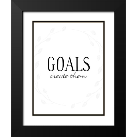 Goals Black Modern Wood Framed Art Print with Double Matting by Villa, Mlli