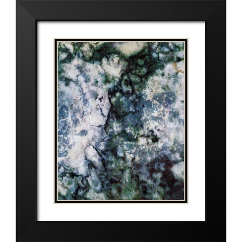 Light Blue Smog Abstract Black Modern Wood Framed Art Print with Double Matting by Villa, Mlli