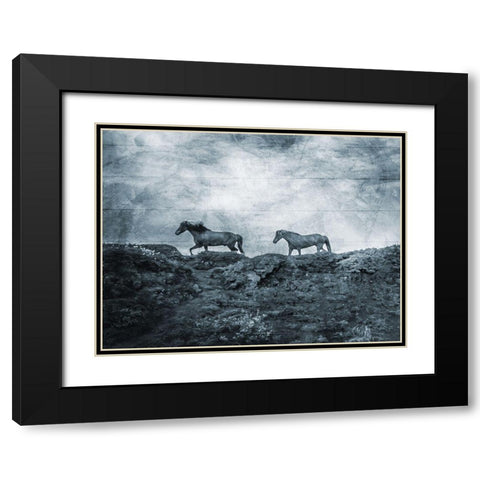 Follow Me Black Modern Wood Framed Art Print with Double Matting by Villa, Mlli