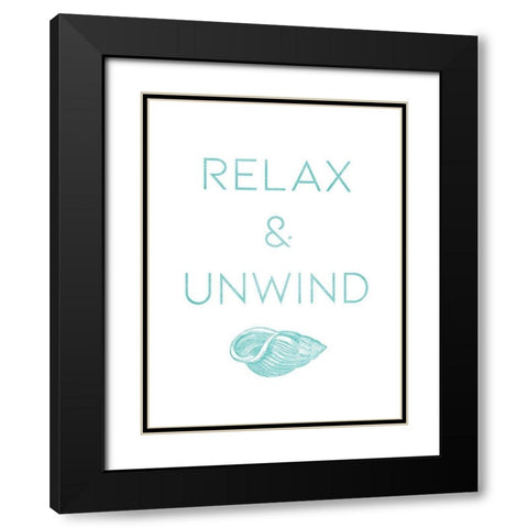 Relax And Unwind Black Modern Wood Framed Art Print with Double Matting by Villa, Mlli