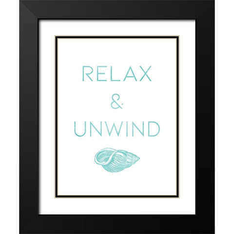 Relax And Unwind Black Modern Wood Framed Art Print with Double Matting by Villa, Mlli