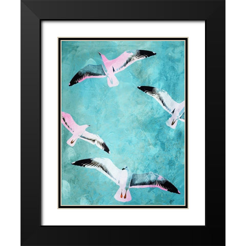 Birds In The Sky Black Modern Wood Framed Art Print with Double Matting by Villa, Mlli