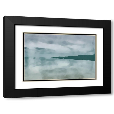 Blue View Black Modern Wood Framed Art Print with Double Matting by Villa, Mlli