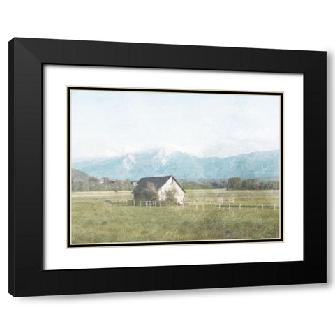 Barn In The Farm Black Modern Wood Framed Art Print with Double Matting by Villa, Mlli