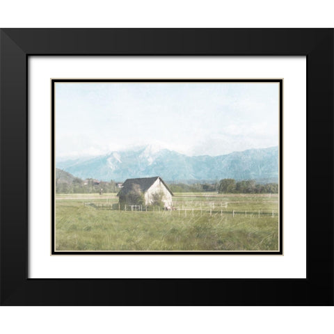 Barn In The Farm Black Modern Wood Framed Art Print with Double Matting by Villa, Mlli