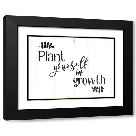 Plant Growth BW Black Modern Wood Framed Art Print with Double Matting by Villa, Mlli