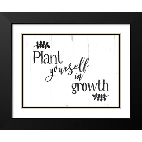 Plant Growth BW Black Modern Wood Framed Art Print with Double Matting by Villa, Mlli