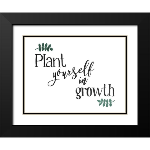 Plant Growth Hori Color Black Modern Wood Framed Art Print with Double Matting by Villa, Mlli