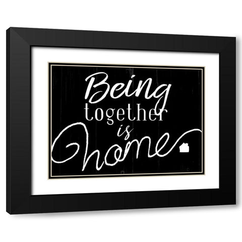 Being Together Home Black Modern Wood Framed Art Print with Double Matting by Villa, Mlli