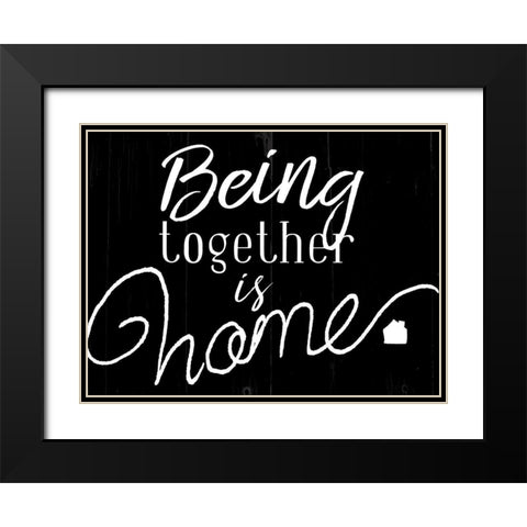 Being Together Home Black Modern Wood Framed Art Print with Double Matting by Villa, Mlli