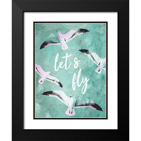 Lets Fly Black Modern Wood Framed Art Print with Double Matting by Villa, Mlli