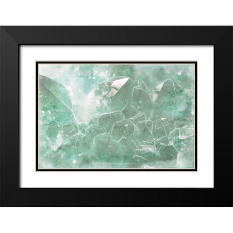 Mint Rocks Black Modern Wood Framed Art Print with Double Matting by Villa, Mlli