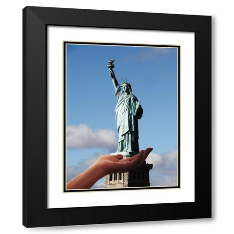 Hold Her Black Modern Wood Framed Art Print with Double Matting by Villa, Mlli