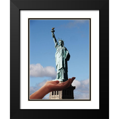 Hold Her Black Modern Wood Framed Art Print with Double Matting by Villa, Mlli