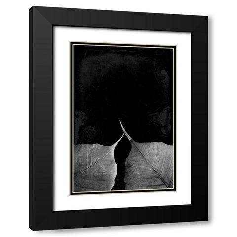 Leaves In The Dark Again Black Modern Wood Framed Art Print with Double Matting by Villa, Mlli