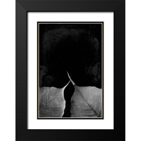 Leaves In The Dark Again Black Modern Wood Framed Art Print with Double Matting by Villa, Mlli