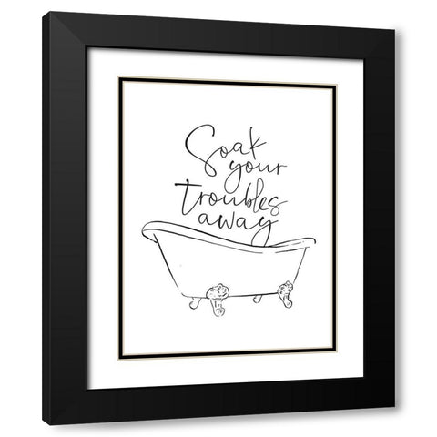 Soak Black Modern Wood Framed Art Print with Double Matting by Villa, Mlli