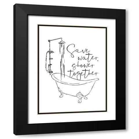 Save Black Modern Wood Framed Art Print with Double Matting by Villa, Mlli
