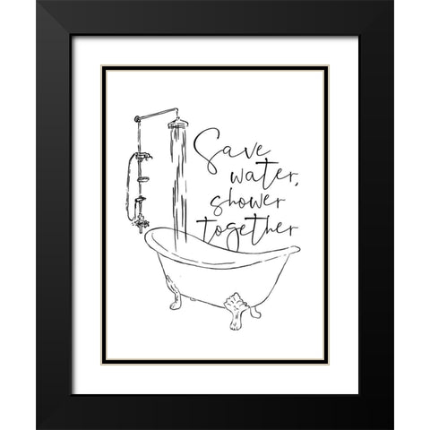 Save Black Modern Wood Framed Art Print with Double Matting by Villa, Mlli