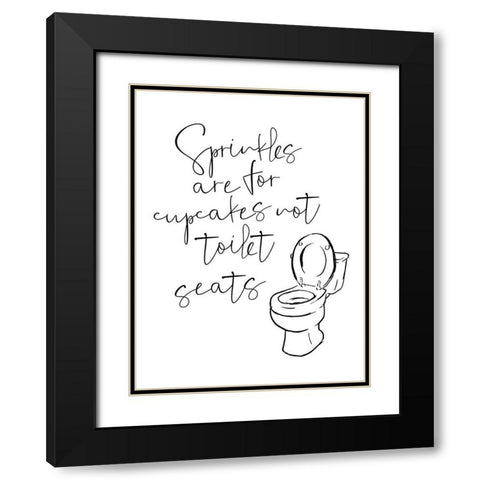 Sprinkles Black Modern Wood Framed Art Print with Double Matting by Villa, Mlli
