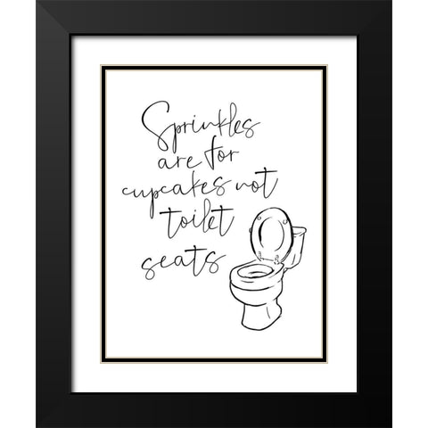 Sprinkles Black Modern Wood Framed Art Print with Double Matting by Villa, Mlli