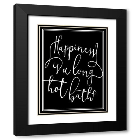 Hot Bath Black Modern Wood Framed Art Print with Double Matting by Villa, Mlli