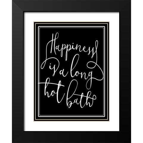 Hot Bath Black Modern Wood Framed Art Print with Double Matting by Villa, Mlli