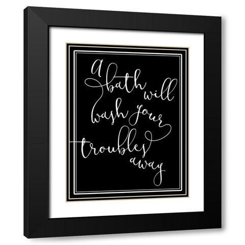 Troubles Away Black Modern Wood Framed Art Print with Double Matting by Villa, Mlli