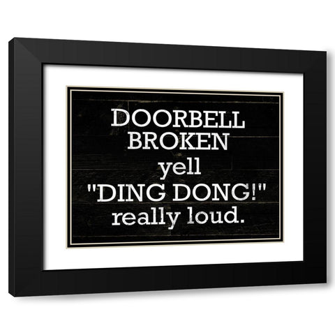 Doorbell Black Modern Wood Framed Art Print with Double Matting by Villa, Mlli